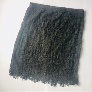 Rachael & Chloe Fitted Lace Skirt with Fringe Hem